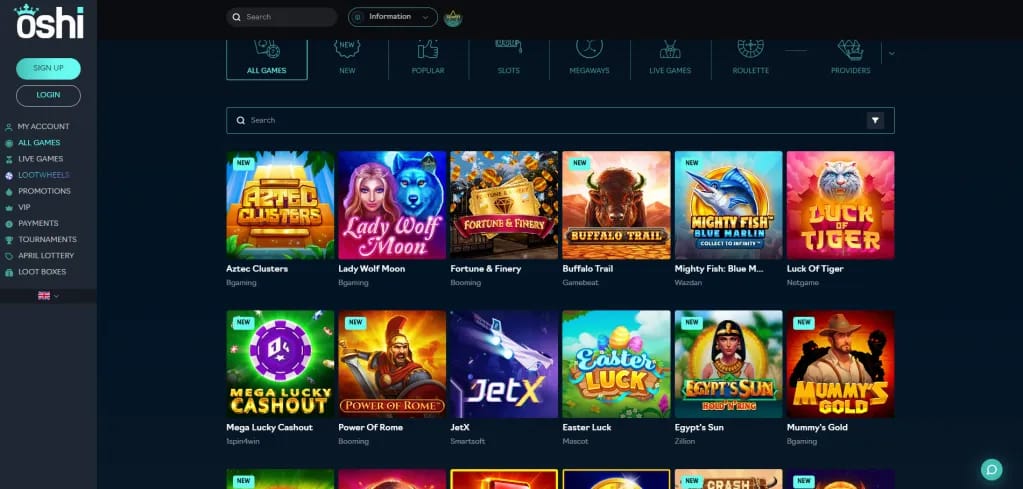Exciting Oshi casino games for beginners
